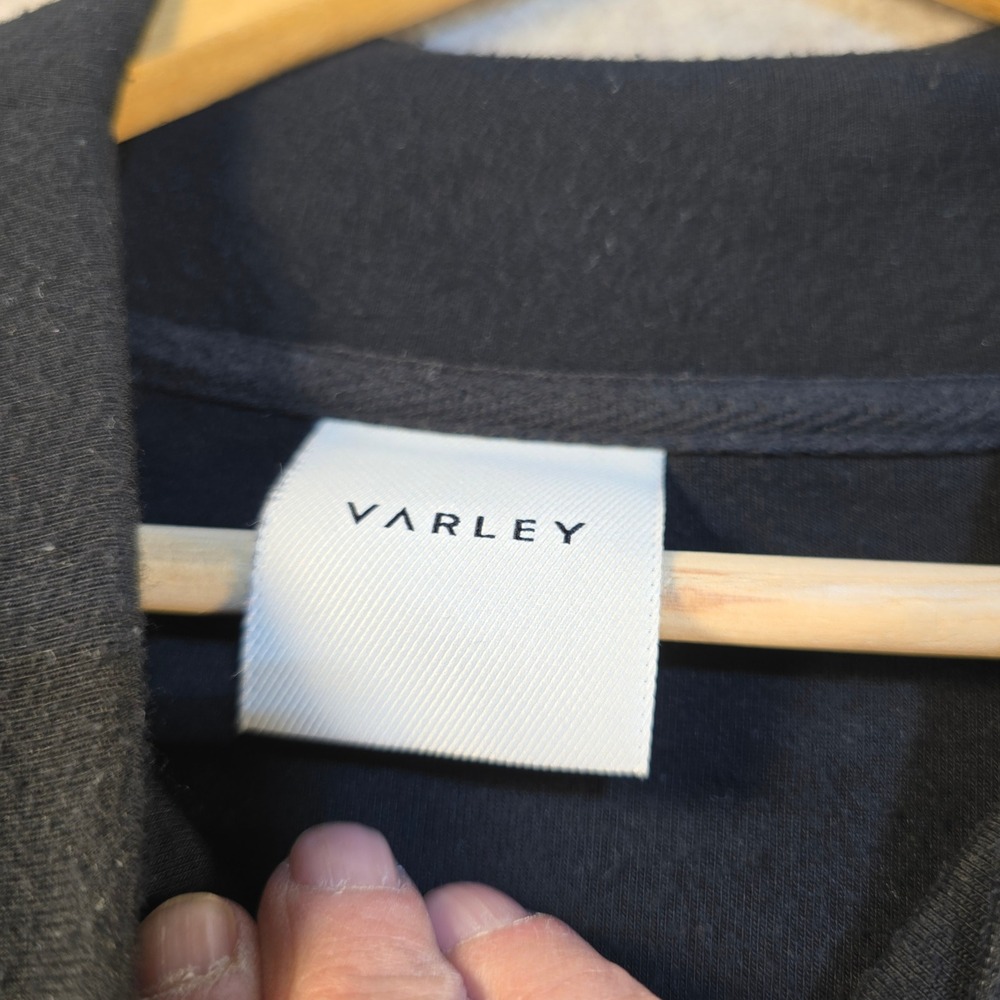 Varley Womens Small Black Mock Neck Drawstring Hem Sweatshirt Pullover Top - Picture 3 of 4